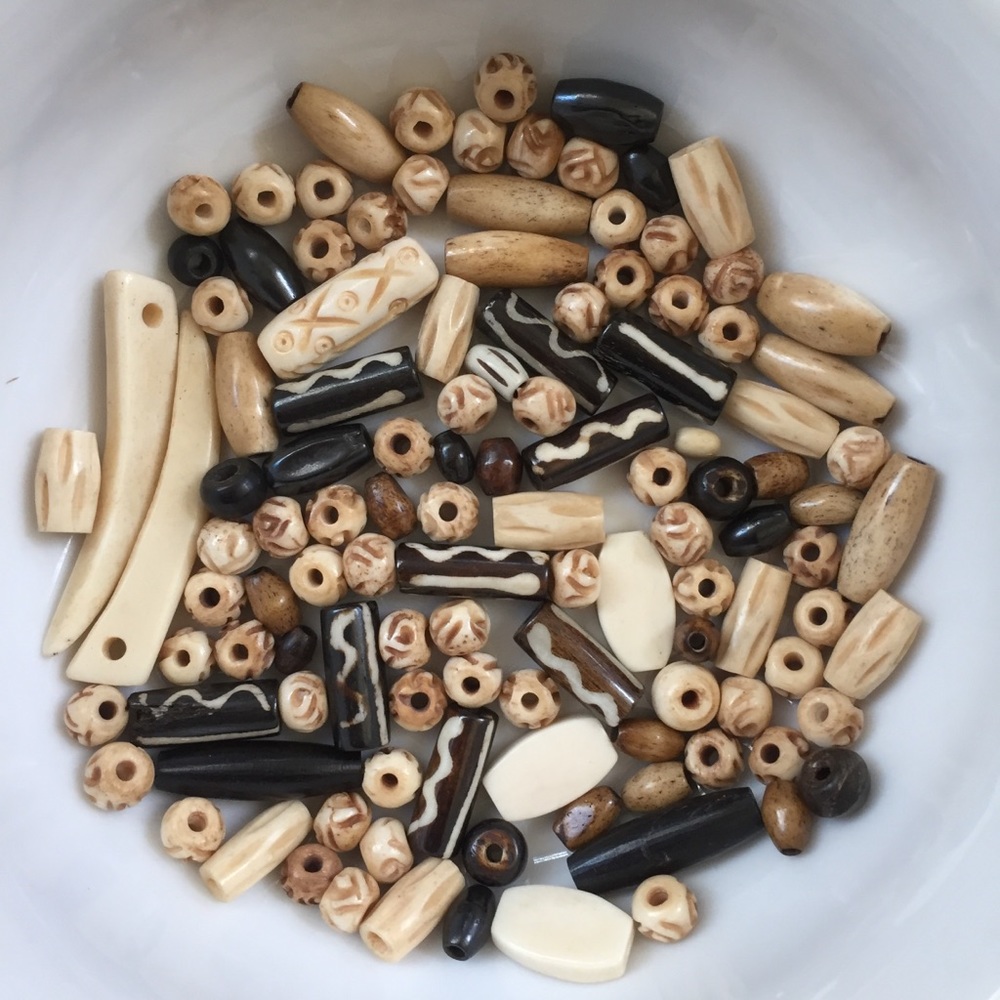 Assorted Bone Beads - Picture 5 of 6